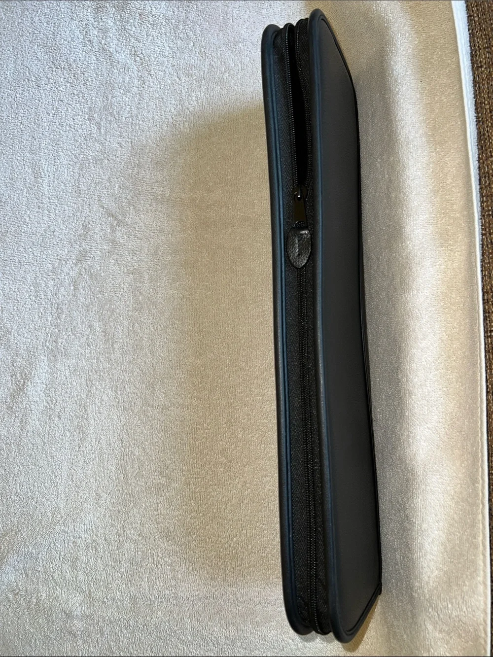 Black Leather Travel Tie Case